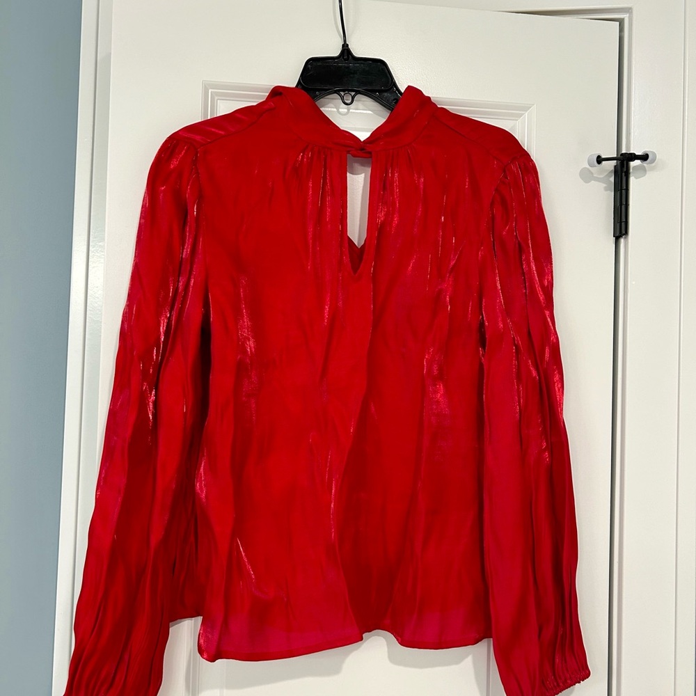 Red Shiny Nine West Blouse